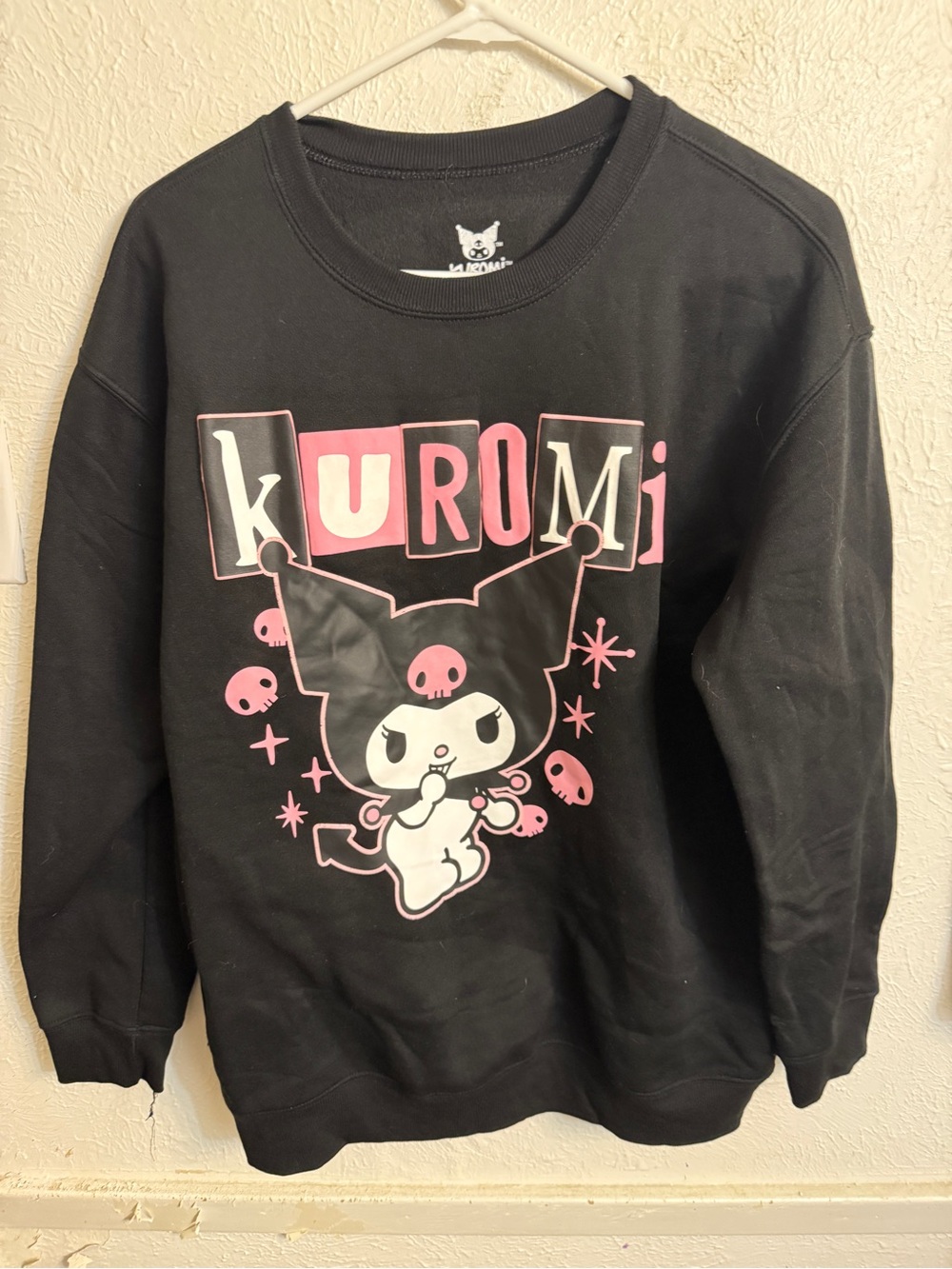 Sanrio Kuromi Black Pink Graphic Crewneck Sweatshirt